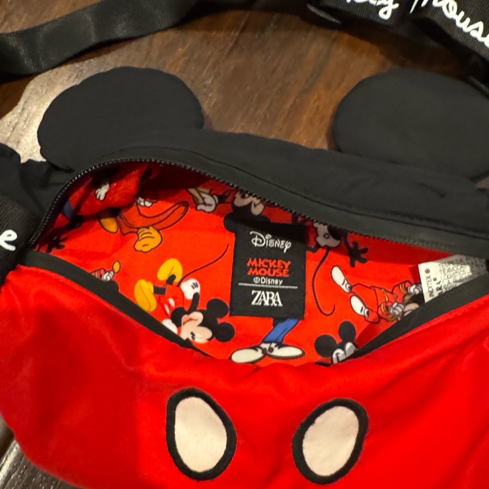 Zara Disney Mickey Mouse Red and Black Kids Bag - Picture 2 of 4